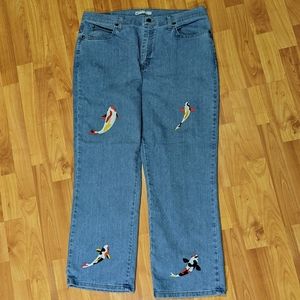Lee Jeans with Koi Embroidery